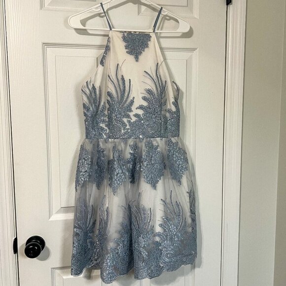 Altar'd State Dresses & Skirts - Altar'd State Blue Lace Formal Dress Size M